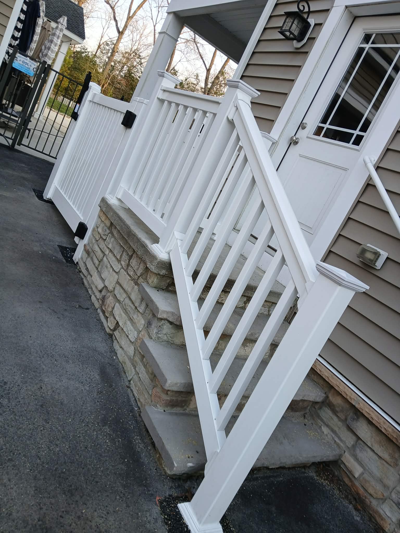 Elegant White Handrail Installation