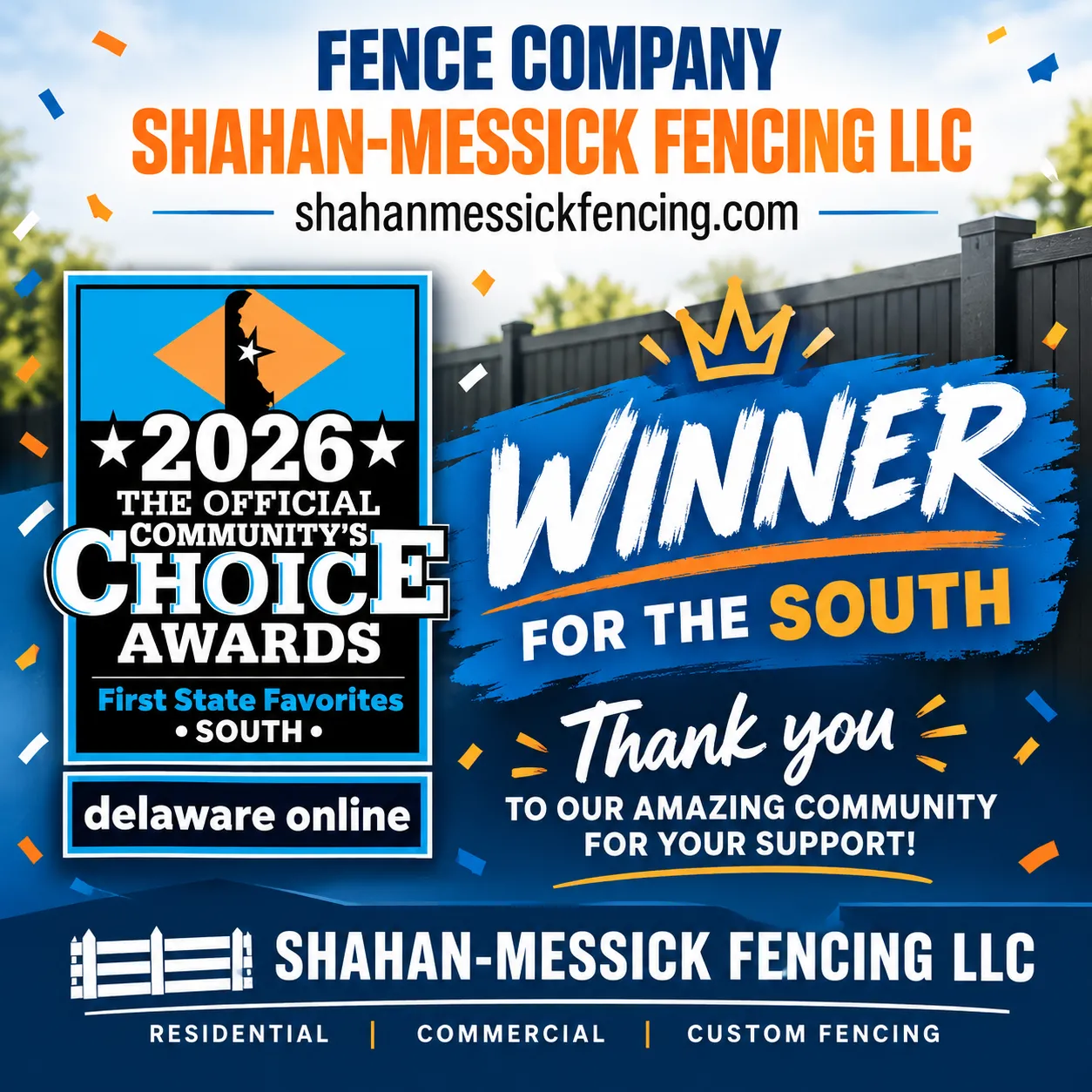 Project Shahan-Messick Fencing Wins Best Fence Company in Southern Delaware image