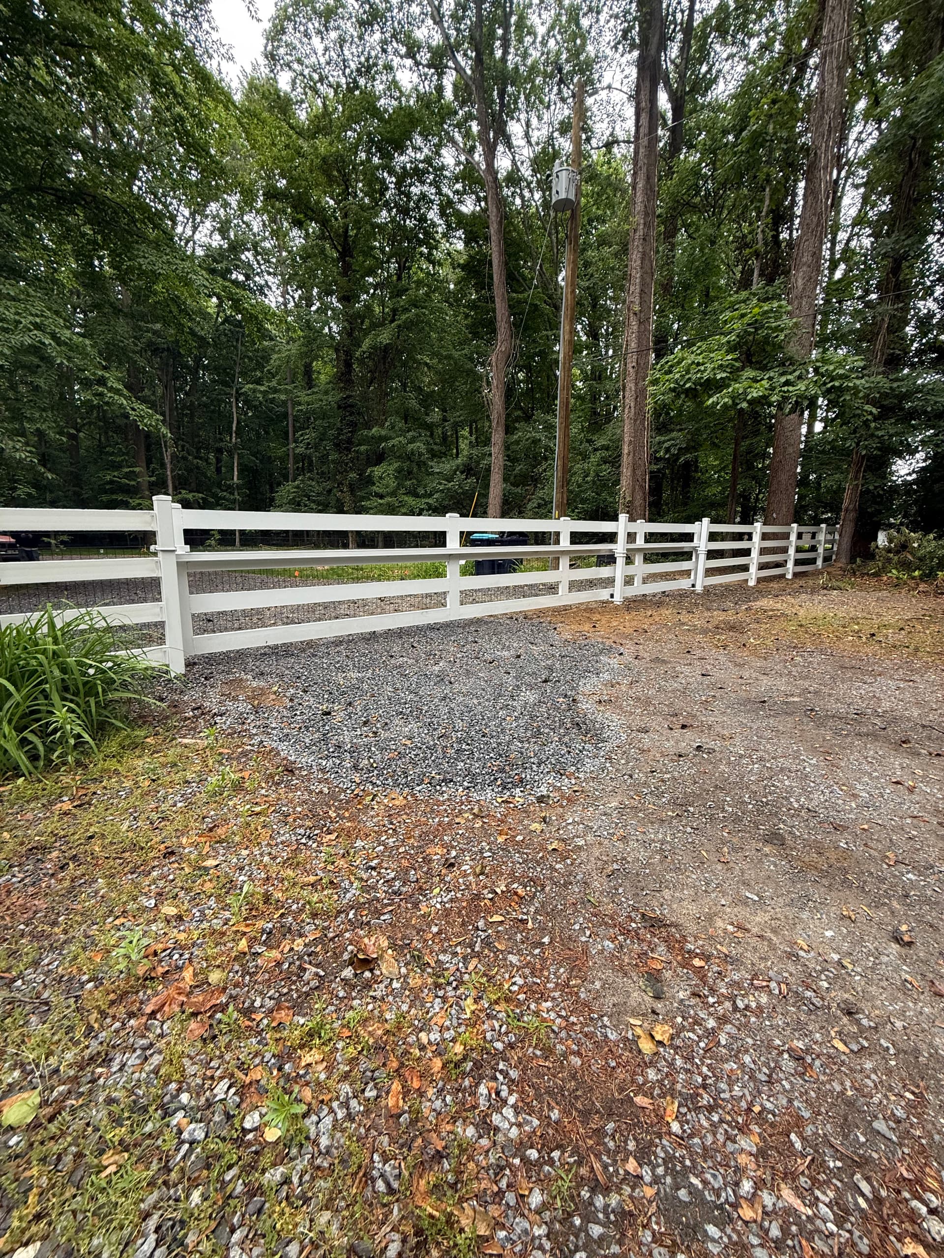 Gallery photos for Custom Vinyl Ranch Rail Fence and Gate Installation That Does It All: Image #5